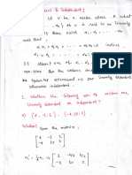 Linear Dependent, Independent, and Rank, Nullity