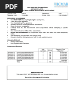 Question CMA May 2022 Examination