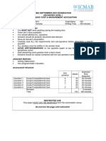 Question CMA September 2022 Exam.