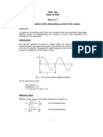 EEE 164 Dept of EEE Exp No. 7 Familiarization With Alternating Current (AC) Waves