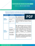 Objetos de Conhecimento e Habilidades para Sondagem 2024 LP Ma 3. Série em 2023