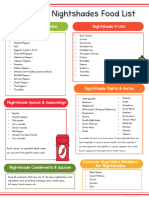 Printable List of Nightshade Foods