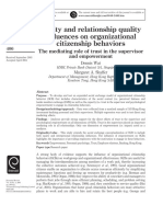 Equity and Relationship Quality Influences On Organizational Citizenship Behaviors The Mediating Role of Trust in The Supervisor and Empowerment