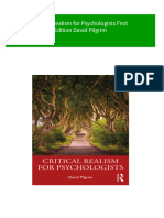 (FREE PDF Sample) Critical Realism For Psychologists First Edition David Pilgrim Ebooks