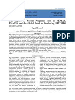 The Impact of Global Programs Such As PEPFAR, UNAIDS, and The Global Fund On Combating HIV/AIDS in East Africa (WWW - Kiu.ac - Ug)