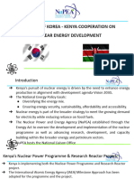 Nupea KOREA - KENYA COOPERATION ON NUCLEAR ENERGY DEVPT