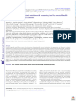 Feasibility of A Multifaceted Nutrition Risk Screening Tool For Mental Health Settings The Nutrimental Screener