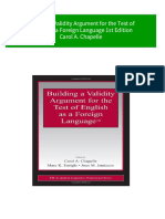 (Ebooks PDF) Download Building A Validity Argument For The Test of English As A Foreign Language 1st Edition Carol A. Chapelle Full Chapters