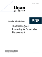 The Challenges of Innovating For Sustainable Development