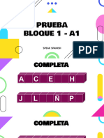 Prueba Bloque 1-A1 Kids