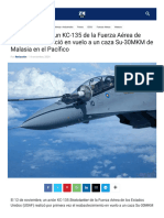 Por Primera Vez Un KC-135 de La Fuerza Aérea de EE. UU. Reabasteció en Vuelo A Un Caza Su-30MKM de Malasia en El Pacífico