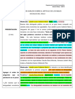 Ejemplo de Guion-Ficha Panel de Análisis Sobre Un Artículo de Opinión de Vallejo Parcial I