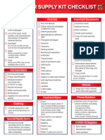 Disaster Supply Checklist