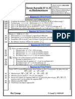 Devoir Surveillé Nº1 B TCSIOF 2024-2025