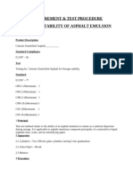 Storage Stability of Asphalt Emulsion