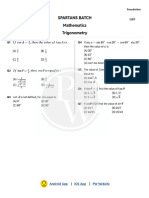 Trigonometry - DPP - Spartans Batch