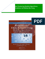 Relational Data Clustering Models Algorithms and Applications 1st Edition Bo Long