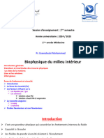 Biophysique Milieu Intã©rieur 2 Medecine 24 25