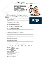 English Worksheet