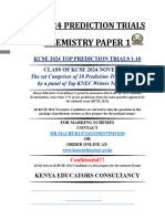 Chem PP1 Kcse 2024 Prediction Trials