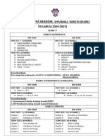 Class 5 Syllabus 2024-25