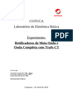 Lab Retificadores de Meia Onda e Onda Completa Com Trafo CT