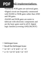 NAND and NOR Implementations