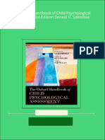 The Oxford Handbook of Child Psychological Assessment 1st Edition Donald H. Saklofske Download PDF