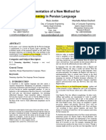 Implementation of A New Method For Stemming in Persian Language