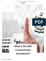 What Is The 26th Constitutional Amendment - Pakistan