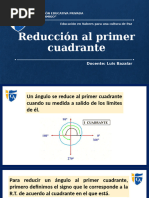 Clase Reducción de Ángulos Al 1er Cuadrante Sen, Cos, TG