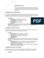 Antibiotics and Their Mechanism of Action