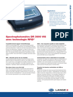 Spectrophotomètre DR 3900 VIS Avec Technologie RFID : Fiche Technique