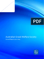 Australian Greek Welfare Society: Annual Report 2012-2013