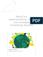 Beurk Au Greenwashing - Bâtir Une Stratégie Marketing Durable - Franz Chatelin