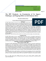 The HIV Pandemic: An Examination of Its Impact, Challenges, and Ongoing Efforts in Sub-Saharan Africa (WWW - Kiu.ac - Ug)