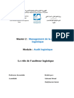 Le Role de L'auditeur Logistique