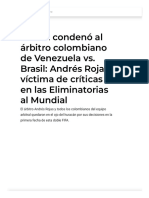 El VAR Condenó Al Árbitro Colombiano de Venezuela vs. Brasil: Andrés Rojas, Víctima de Críticas en Las Eliminatorias Al Mundial