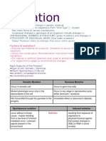 Mutation: - Today? Mutation Refers To Changes That Occur Within Genes