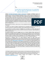 Arrêt Associated Newspapers Limites C. Royaume-Uni - Obligation Excessive Pour L'éditeur Du Daily Mail de Payer Certains Frais Encourus Par Les Requérants Dans Le Cadre de Procédures Judiciaires