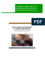 Technology Integration in Higher Education Social and Organizational Aspects Premier Reference Source 1st Edition Daniel W. Surry