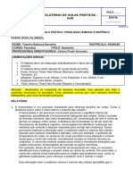 Relatório de Prática - Fisiologia e Biofísica - Profa. Juliana Gonçales