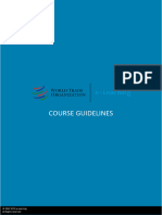 WTO E-Learning Course Guidelines