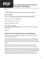 Amarjit Kaur Surindersigh Kochhar - Section 68 Addition Unjustified If Shares Purchase Sale Validated by Evidence ITAT Mumbai (Favour)