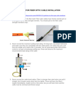 101 Guidelines For Fiber Optic Cable Installation