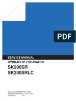 Kobelco SK200SR, SK200SRLC Hydraulic Excavator Service Repair Manual Instant Download (Book Code No. S5YB0001E)