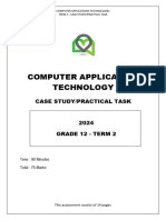 Grade 12 Computer Applied Technologies Term 2 Case Study - Practical Task - QP