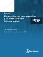 Curso. Humedades Por Condensación y Puentes Térmicos.: Cálculo y Análisis