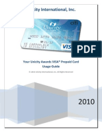 Unicity International, Inc.: Your Unicity Awards VISA® Prepaid Card Usage Guide