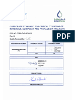 Corp-Eng-Std-036 Corporate Standard For Criticality Rating of Materials, Equipment and Packages in Projects